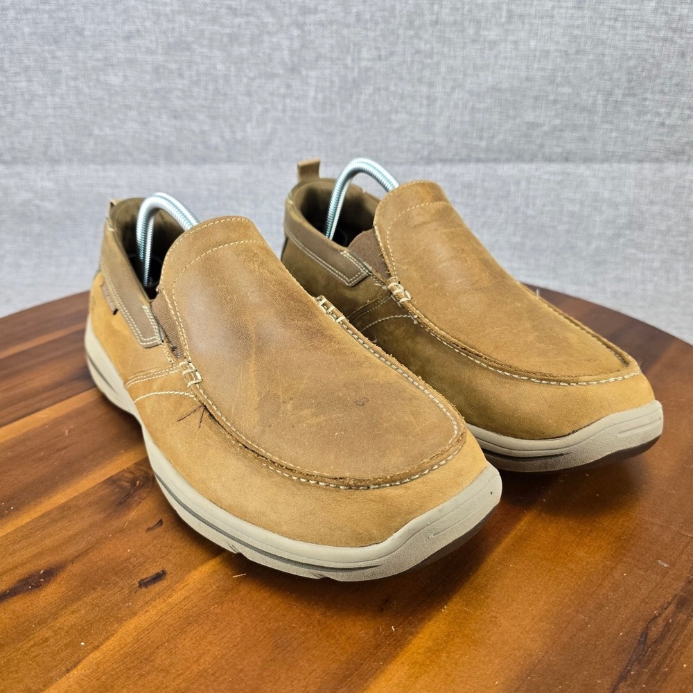 Skechers Mens Relaxed Fit Slip On Loafers 64858EWW Dark Taupe Leather Size 9 - Picture 13 of 14